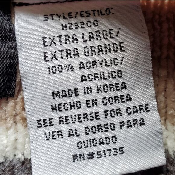 🔹️Sag Harbor Black, Cream, & Red Striped Ultra Soft Long Sleeve Sweater XLarge - Picture 8 of 9